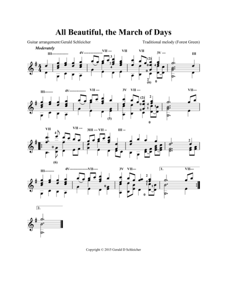 All Beautiful the March of Days (arr. Gerald Schleicher)