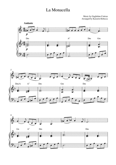La Monacella (arr. Kaiserin Rebecca)
