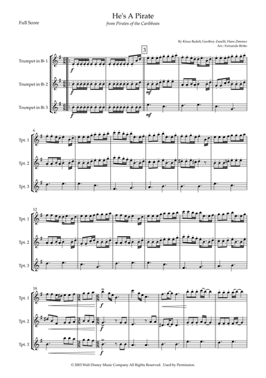 He's A Pirate (arr. Fernando Britto)