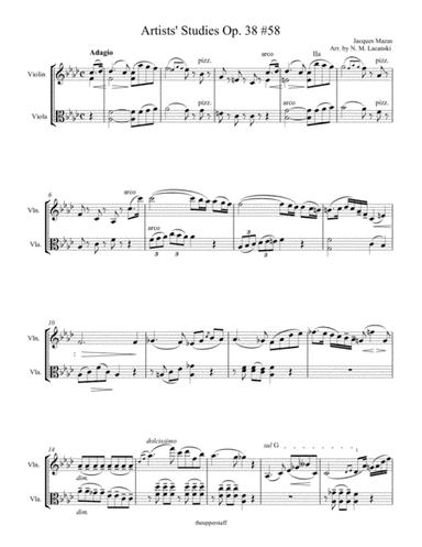 Artists' Studies Op. 58 #38 (arr. Nick Lacanski)