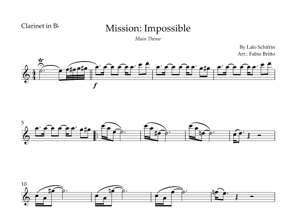 Mission: Impossible Theme (arr. Fabio Britto)