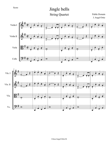 Jingle bells string quartet (arr. José angel Ortiz ramirez)