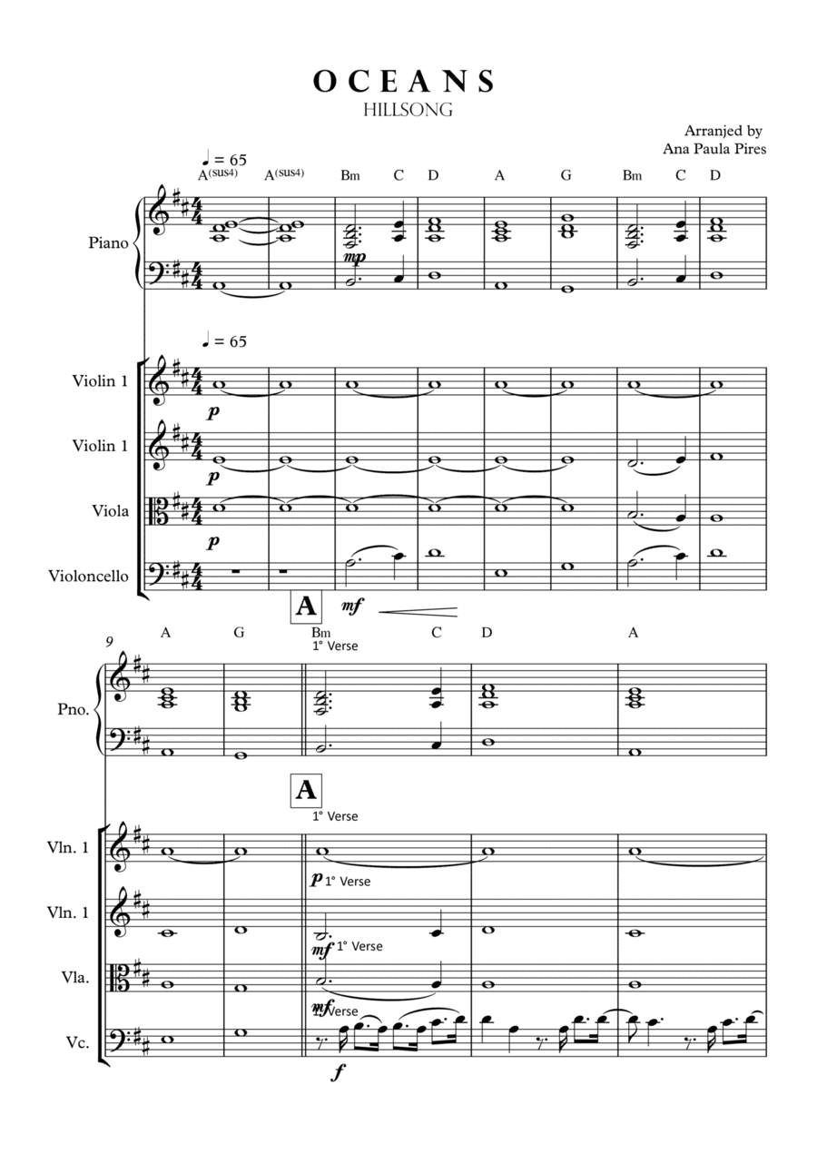 Oceans (where Feet May Fail) (arr. Ana Paula Pires)