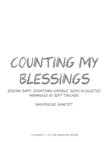Counting My Blessings (arr. Jeff Tincher)
