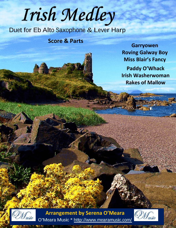 Irish Medley, Duet for Eb Alto Saxophone & Lever Harp (arr. Serena O'Meara)