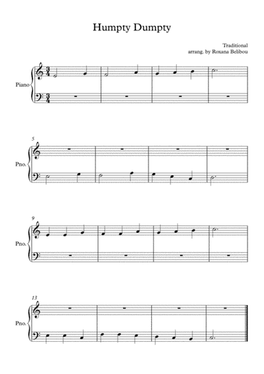 Humpty Dumpty (arr. Roxana Belibou)