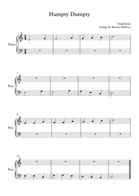 Humpty Dumpty (arr. Roxana Belibou)