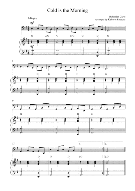 Cold is the Morning (arr. Kaiserin Rebecca)