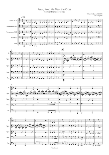 Jesus, Keep Me Near the Cross - Score Only (arr. Isaac Gonçalves)