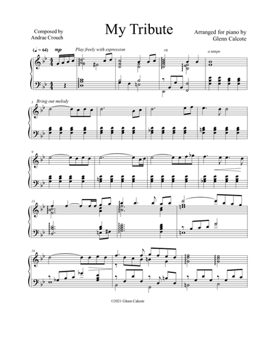 My Tribute (arr. Glenn Calcote)