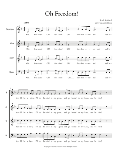 Oh, Freedom! (arr. Francesco Rossi)