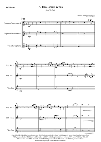 A Thousand Years (arr. Fabio Britto)