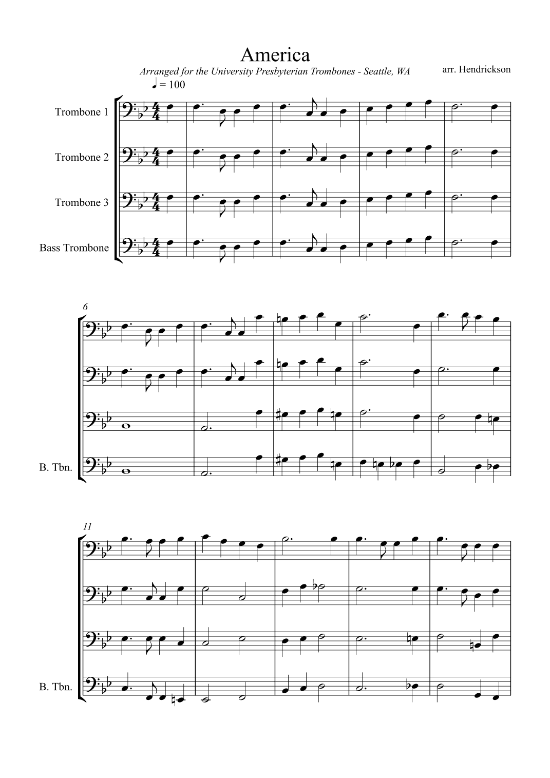 America the Beautiful (arr. Rob Hendrickson)
