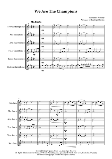 We Are The Champions (arr. Kayleigh Huelin)