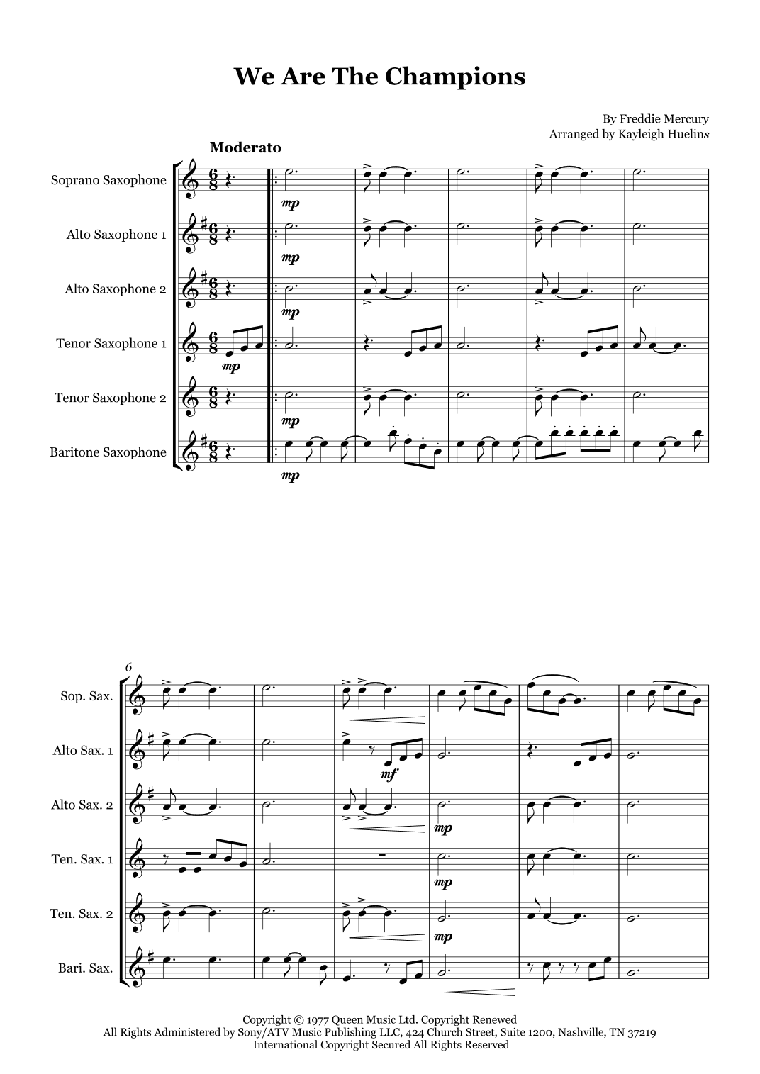 We Are The Champions (arr. Kayleigh Huelin)