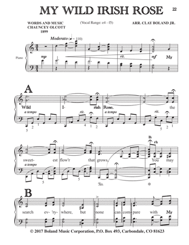 MY WILD IRISH ROSE (arr. Clay Boland Jr.)
