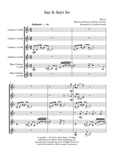 Say It Ain't So (arr. Cynthia Goosby)