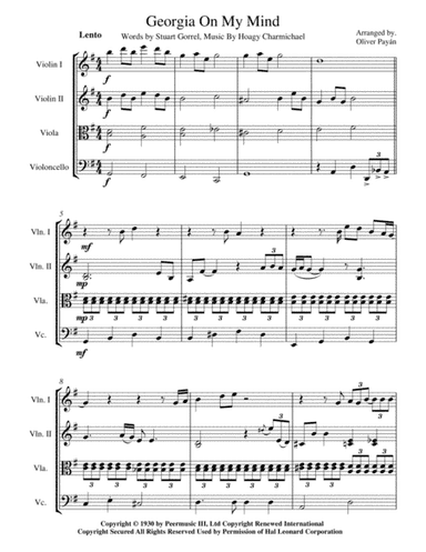 Georgia On My Mind (arr. Oliver Payan)