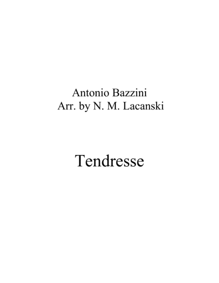 Tendresse (arr. Nick Lacanski)