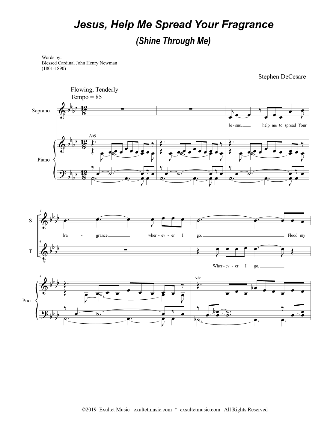 Jesus, Help Me Spread Your Fragrance (Shine Through Me) (Duet for Soprano and Tenor Solo)