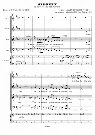Siboney (arr. Erich Calderara)