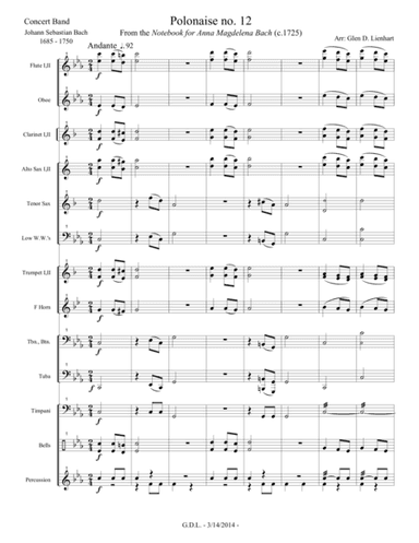 Polonaise no. 12 and no. 14 - Extra Score (arr. Glen D. Lienhart)