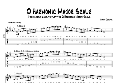 D Harmonic Major Scale (4 Ways to Play)