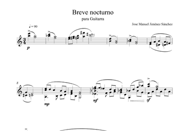 Breve nocturno, para Guitarra