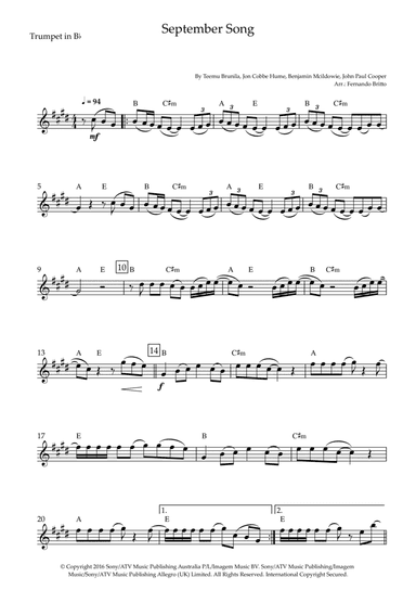 September Song (arr. Fernando Britto)