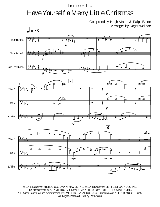Have Yourself A Merry Little Christmas (arr. Roger Wallace)