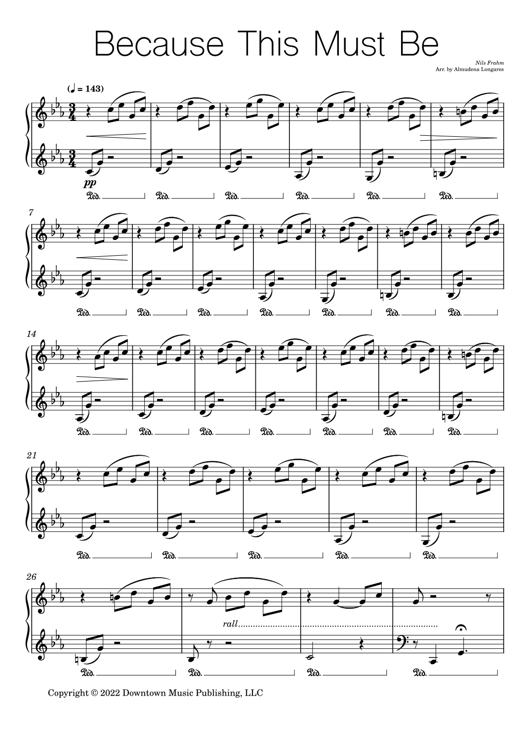 Because This Must Be (arr. Almudena Longares)