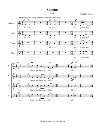 Sanctus (Holy)