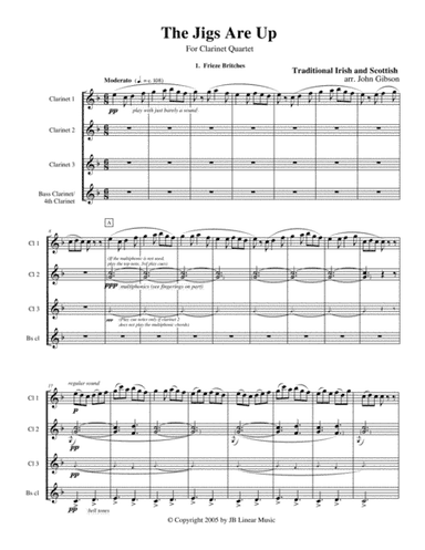 The Jigs are Up - Celtic Music for Clarinet Quartet (arr. John Gibson)