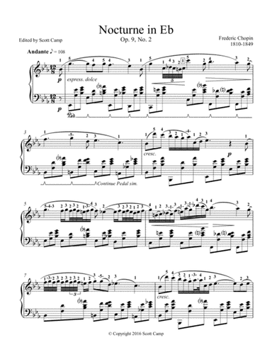 Nocturne in Eb, Op 9, No 2 (arr. Scott Camp)