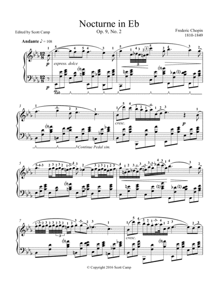 Nocturne in Eb, Op 9, No 2 (arr. Scott Camp)