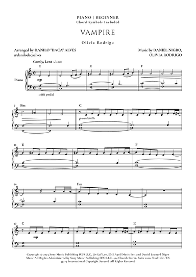 Vampire (arr. Danilo "Daca" Alves)