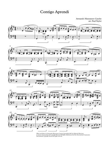 Contigo Aprendi (arr. Paul Taylor)