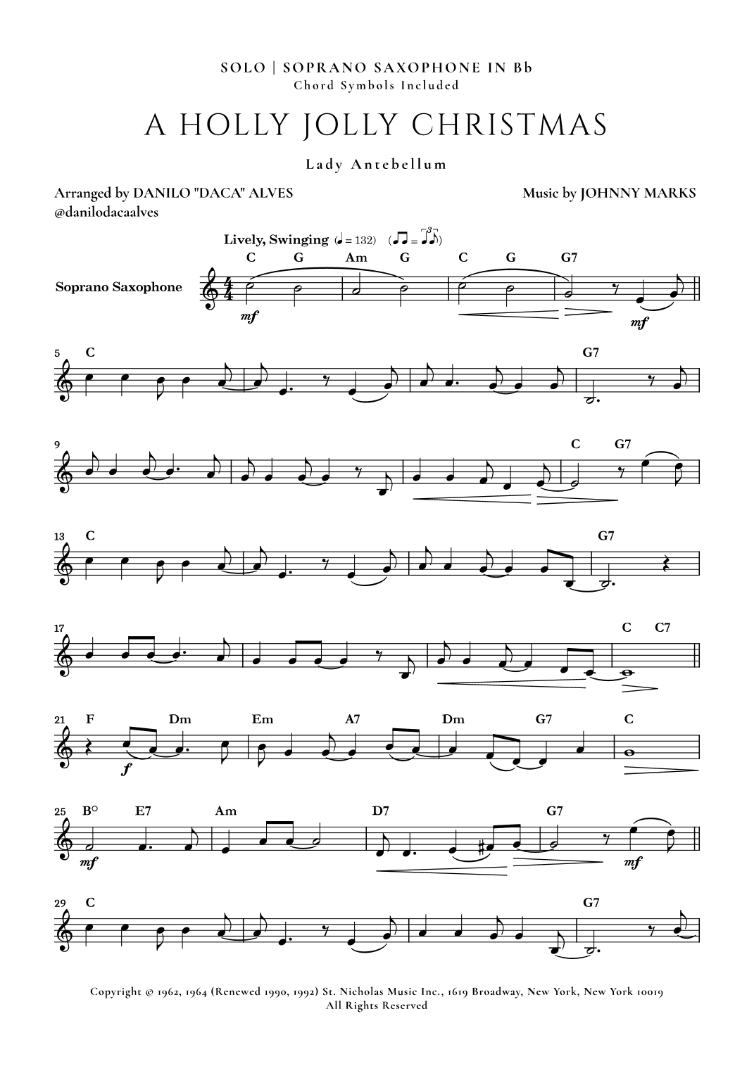 A Holly Jolly Christmas (arr. Danilo “Daca” Alves)