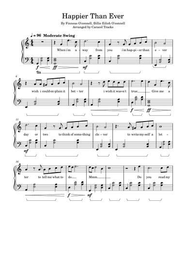 Happier Than Ever (arr. Caracol Tracks)