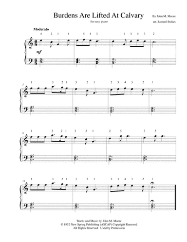 Burdens Are Lifted At Calvary (arr. Samuel Stokes)