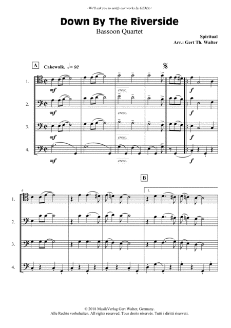 Down By The Riverside (arr. Gert Th. Walter)