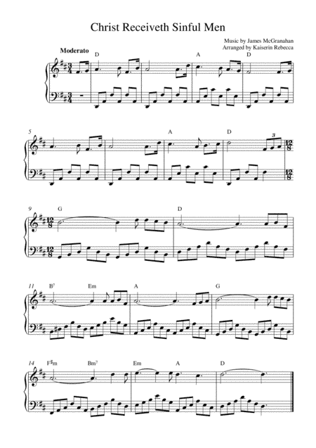 Christ Receiveth Sinful Men (arr. Kaiserin Rebecca)