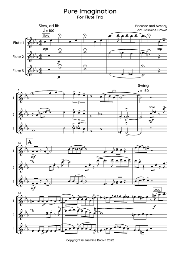 Pure Imagination (arr. Jasmine Brown)