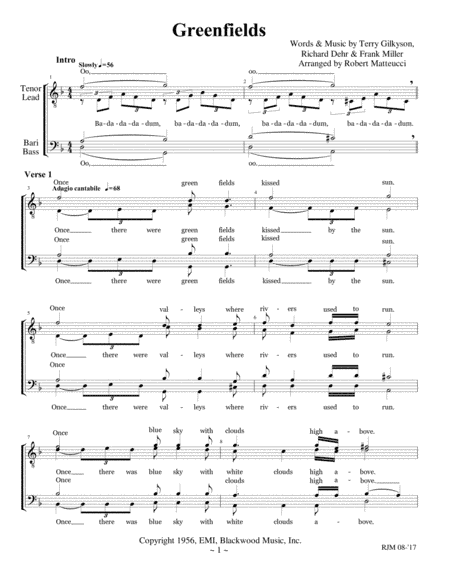 Greenfields (arr. Robert Matteucci)