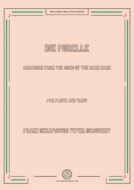 Schubert-Die Forelle,for Flute and Piano (arr. MSM)