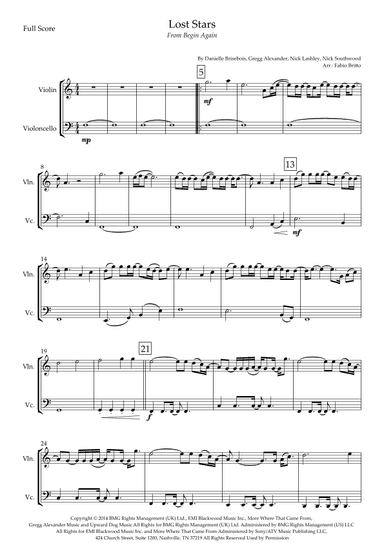 Lost Stars (arr. Fabio Britto)