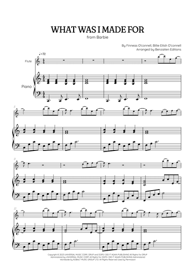 What Was I Made For? (arr. Benzaiten Editions)