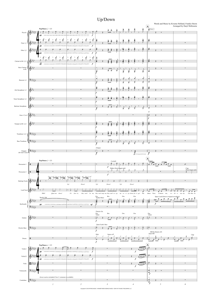 Up/down (arr. Daryl McKenzie)