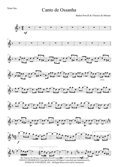 Canto De Ossanha (arr. Anderson Quevedo)