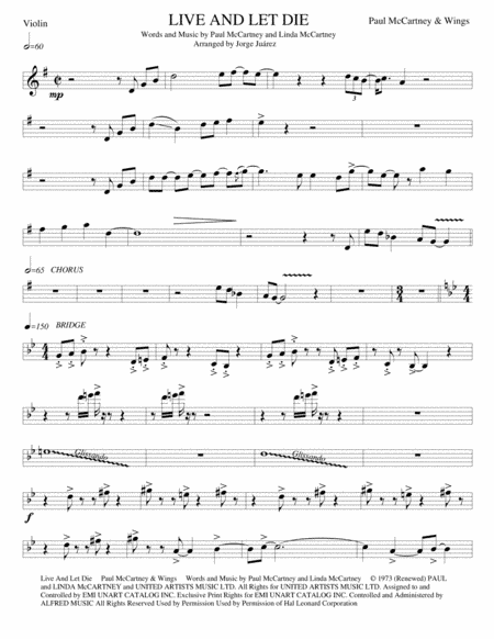 Live And Let Die (arr. Jorge Juárez)